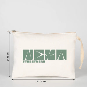 Custom Sublimation Printed Laminated Cotton Clutch Pouch – 8" × 6" (21 ×15 cm) - Pamusan.com