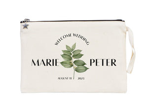 Custom Wedding Clutch Bag – Personalized Bridesmaid Gift Purse & Bridal Party Favor Tote - Pamusan.com