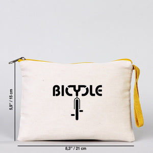 Custom Yellow Zippered Clutch Bag – 8"x 6" Cotton Pouch - Pamusan.com