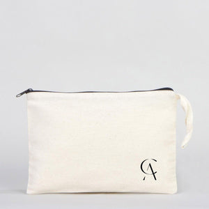 Customizable Clutch Bag – 10"x7" Unlined Cotton Pouch with Zipper - Pamusan.com