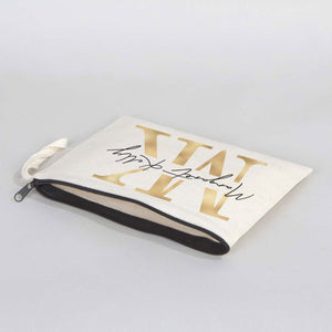 Customizable Clutch Bag – 10"x7" Unlined Cotton Pouch with Zipper - Pamusan.com