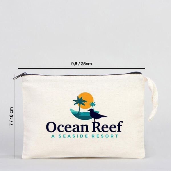 Customizable Clutch Bag – 10"x7" Unlined Cotton Pouch with Zipper - Pamusan.com