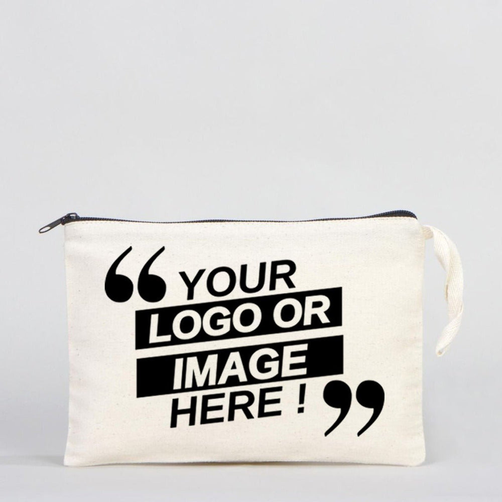Customizable Clutch Bag – 10"x7" Unlined Cotton Pouch with Zipper - Pamusan.com