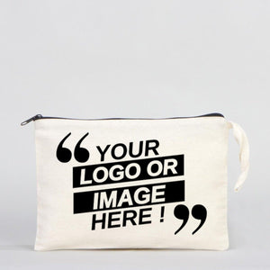 Customizable Clutch Bag – 10"x7" Unlined Cotton Pouch with Zipper - Pamusan.com