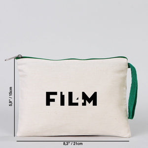 Customizable Cotton Clutch Bag – 8"x6" with Green Zipper - Pamusan.com