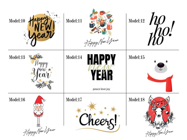 Custom Happy New Year Tote Bag –  14" × 16"  (35 x 40 cm) Personalized Cotton Bag — logo detail | Pamusan