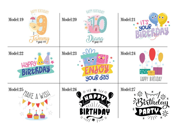 Customized Pouch Bags - Pouch Bags 6"W x 8 "H (15.5cm x 20cm) - Personalized Custom Name Birthday Favor Bags 27 Different Designs - Pamusan.com