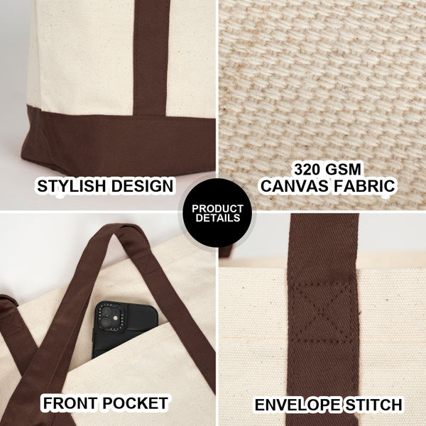 Product details – stylish design, 320 GSM canvas fabric, front pocket, envelope stitch - Pamusan.com
