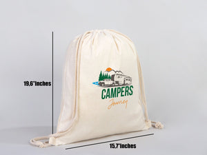 Drawstring Backpack- Material: 8oz Canvas - Personalized Cotton Drawstring Bags - Pamusan.com