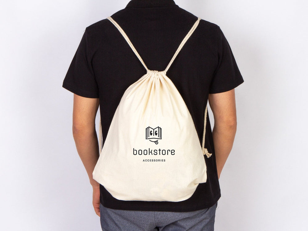Drawstring Backpack- Material: 8oz Canvas - Personalized Cotton Drawstring Bags - Pamusan.com