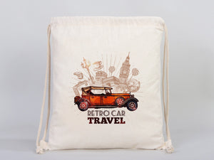 Drawstring Backpack- Material: 8oz Canvas - Personalized Cotton Drawstring Bags - Pamusan.com