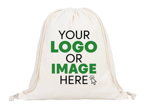 Drawstring Backpack- Material: 8oz Canvas - Personalized Cotton Drawstring Bags - Pamusan.com