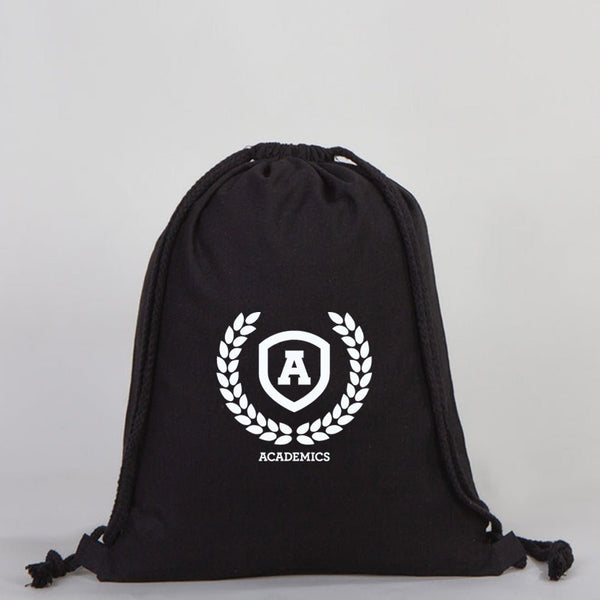 Drawstring Bags / Backpacks Black 14" W x 16" H (35x40 cm) - Customize - Pamusan.com