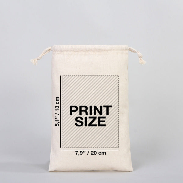 Fabric Pouch 8" W x 12" H (20 cm x 30 cm) - (Customize) - Pamusan.com