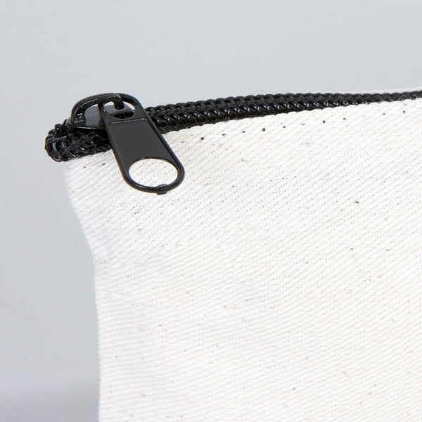 Fabric Pencil Case – 8"x4" Blank Natural Cotton Zippered Pouch - Pamusan.com