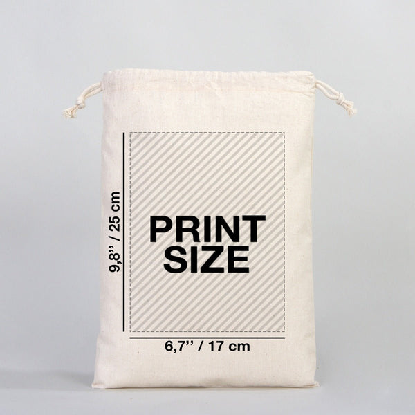 Fabric Pouch 10" W x 14" H (25 cm x 35 cm) - (Customize) - Pamusan.com