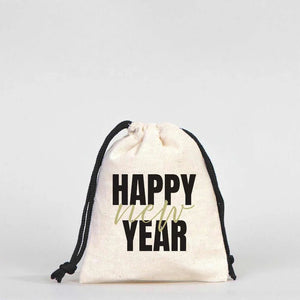 Fabric Pouch 4" W x 5" H (10 cm x 13 cm) - Black Handle (Customize) - Pamusan.com