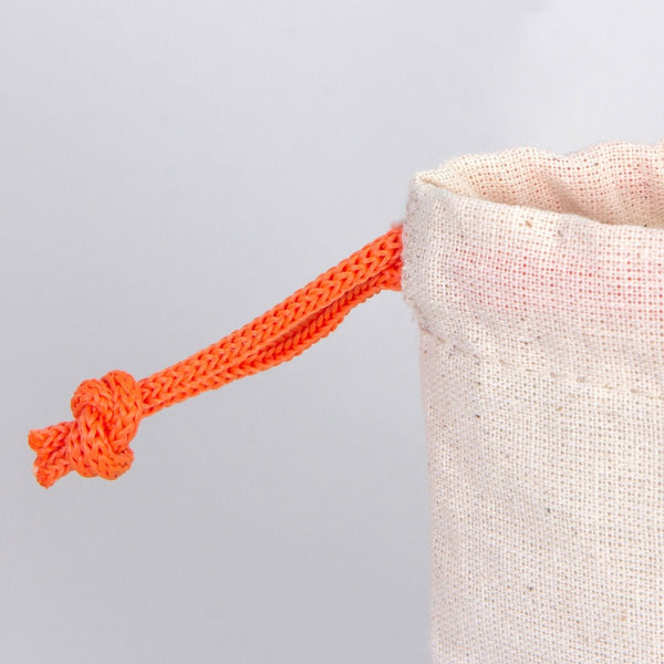 Fabric Pouch 4" W x 5" H (10 cm x 13 cm) - Orange Handle (Customize) - Pamusan.com