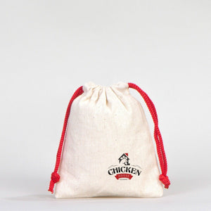 Fabric Pouch 4" W x 5" H (10 cm x 13 cm) - Red Handle (Customize) - Pamusan.com