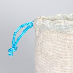 Fabric Pouch 4" W x 5" H (10 cm x 13 cm) - Turquoise Handle (Customize) - Pamusan.com