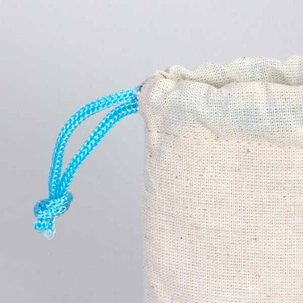 Fabric Pouch 4" W x 5" H (10 cm x 13 cm) - Turquoise Handle (Customize) - Pamusan.com