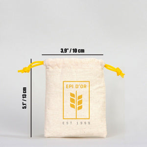 Fabric Pouch 4" W x 5" H (10 cm x 13 cm) - Yellow Handle (Customize) - Pamusan.com