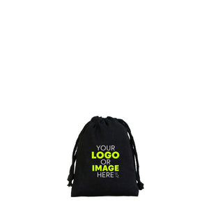 Fabric Pouch 4" W x 5" H – Black (customizable) - Pamusan.com