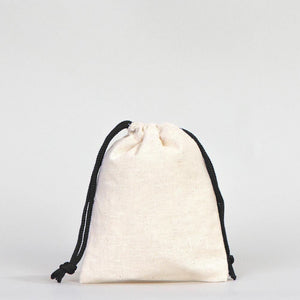 Fabric Pouch 4" W x 5" H – Black Drawstring - Pamusan.com
