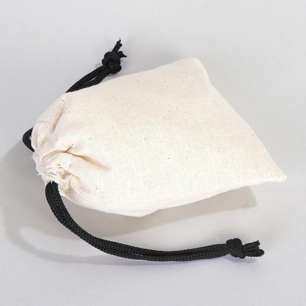 Fabric Pouch 4" W x 5" H – Black Drawstring - Pamusan.com