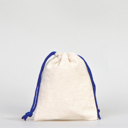 Fabric Pouch 4" W x 5" H – Dark Blue Drawstring - Pamusan.com