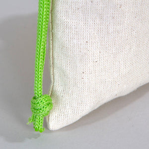 Fabric Pouch 4" W x 5" H – Green Drawstring - Pamusan.com