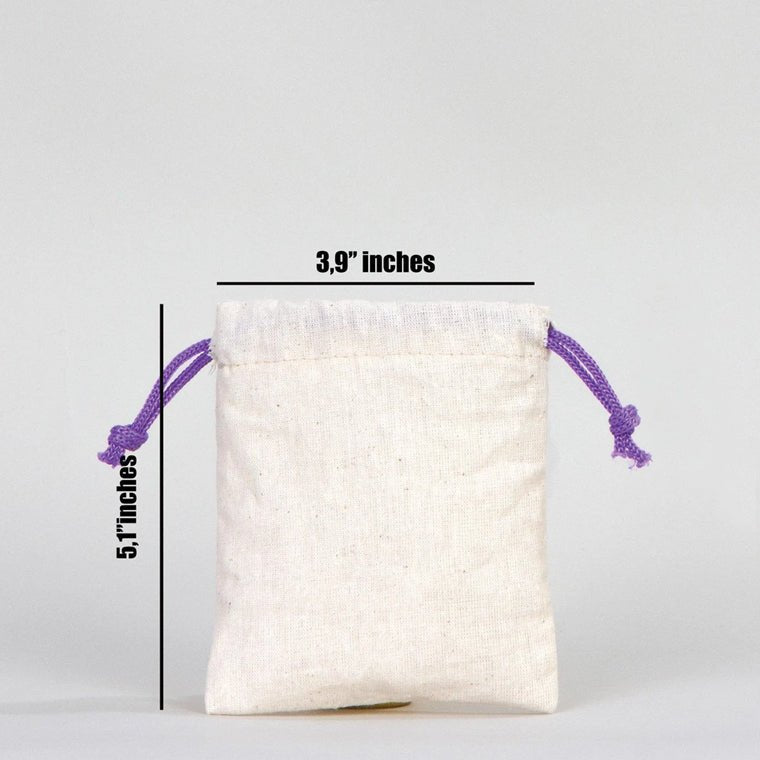 Fabric Pouch 4" W x 5" H – Purple Drawstring - Pamusan.com