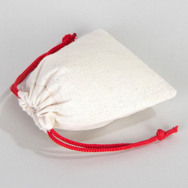 Fabric Pouch 4" W x 5" H – Red Drawstring - Pamusan.com