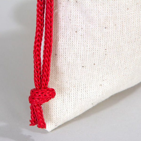 Fabric Pouch 4" W x 5" H – Red Drawstring - Pamusan.com