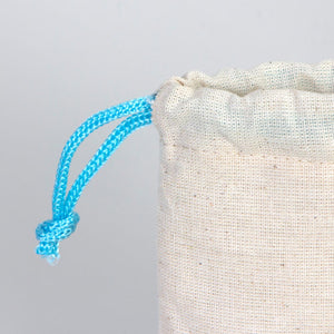 Fabric Pouch 4" W x 5" H – Turquoise Drawstring - Pamusan.com