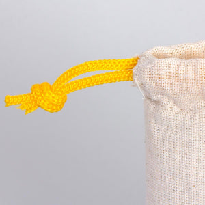 Fabric Pouch 4" W x 5" H – Yellow Drawstring - Pamusan.com