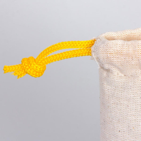 Fabric Pouch 4" W x 5" H – Yellow Drawstring - Pamusan.com