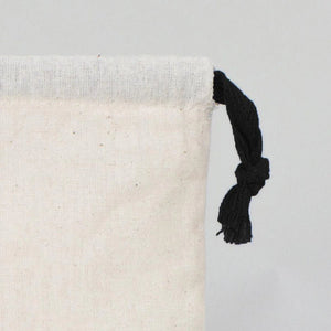 Fabric Pouch 6" W x 8" H (15.5 cm x 20 cm) - Black Handle (Customize) - Pamusan.com