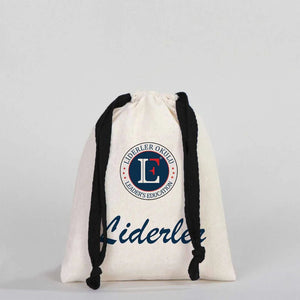 Fabric Pouch 6" W x 8" H (15.5 cm x 20 cm) - Black Handle (Customize) - Pamusan.com