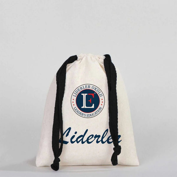 Fabric Pouch 6" W x 8" H (15.5 cm x 20 cm) - Black Handle (Customize) - Pamusan.com