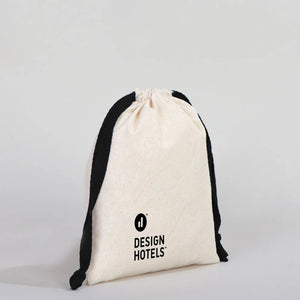 Fabric Pouch 6" W x 8" H (15.5 cm x 20 cm) - Black Handle (Customize) - Pamusan.com