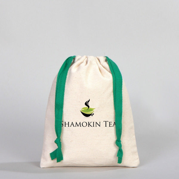 Fabric Pouch 6" W x 8" H (15.5 cm x 20 cm) - Green Handle (Customize) - Pamusan.com