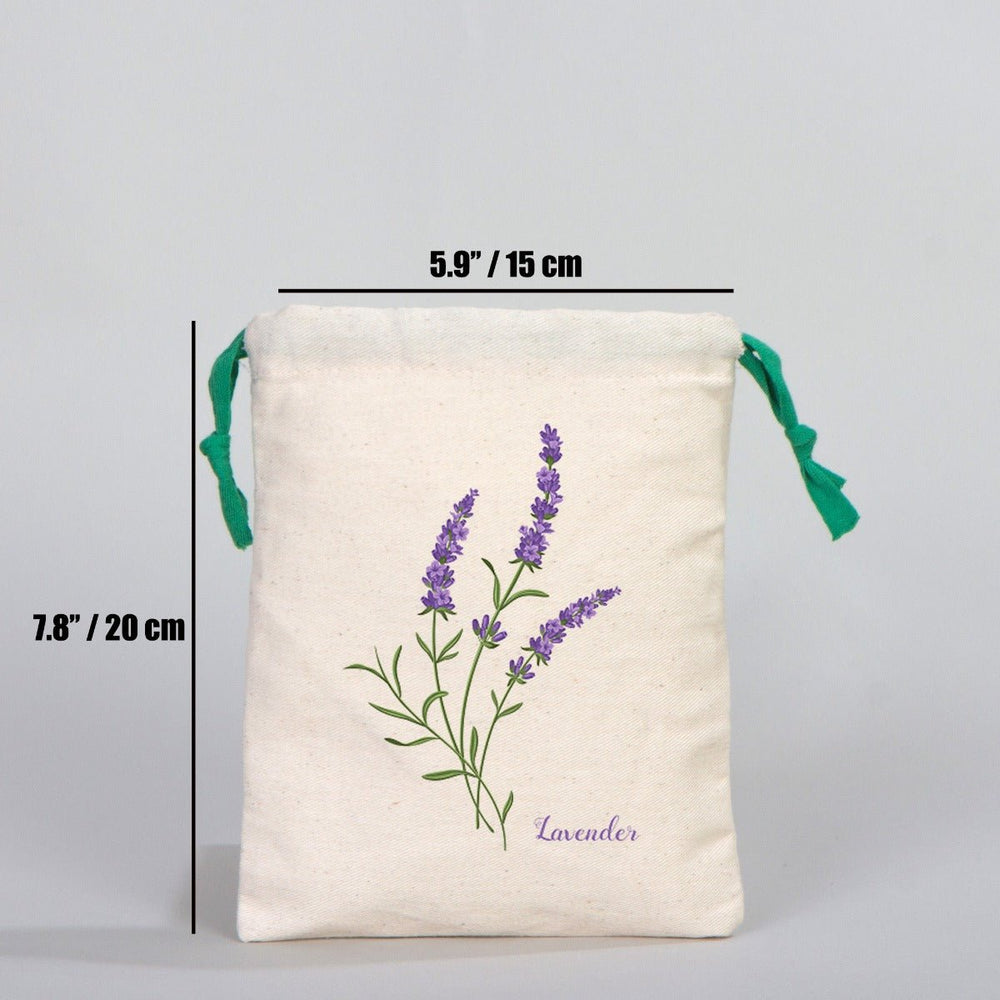 Fabric Pouch 6" W x 8" H (15.5 cm x 20 cm) - Green Handle (Customize) - Pamusan.com