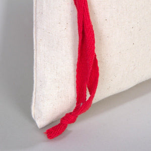 Fabric Pouch 6" W x 8" H (15.5 cm x 20 cm) - Red Handle (Customize) - Pamusan.com