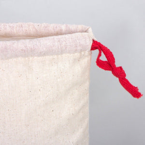 Fabric Pouch 6" W x 8" H (15.5 cm x 20 cm) - Red Handle (Customize) - Pamusan.com