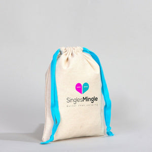 Fabric Pouch 6" W x 8" H (15.5 cm x 20 cm) - Turquoise Handle (Customize) - Pamusan.com