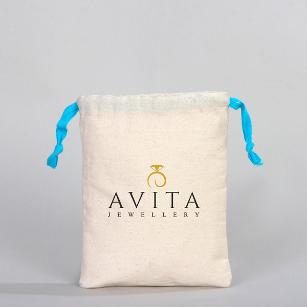 Fabric Pouch 6" W x 8" H (15.5 cm x 20 cm) - Turquoise Handle (Customize) - Pamusan.com