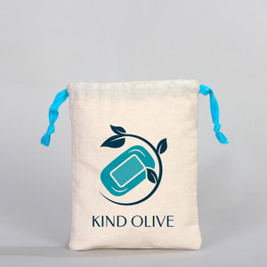 Fabric Pouch 6" W x 8" H (15.5 cm x 20 cm) - Turquoise Handle (Customize) - Pamusan.com