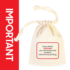 Fabric Pouch 6" W x 8" H (15.5 cm x 20 cm) - Black Handle (Customize) - Pamusan.com