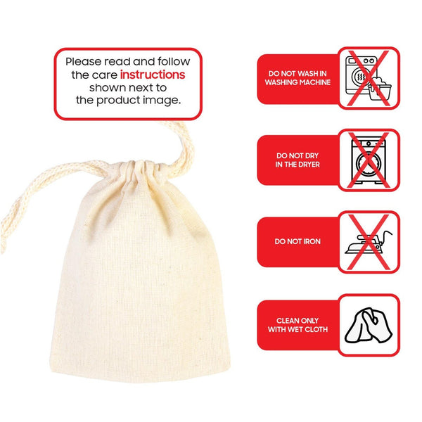 Fabric Pouch 6" W x 8" H (15.5 cm x 20 cm) - Black Handle (Customize) - Pamusan.com